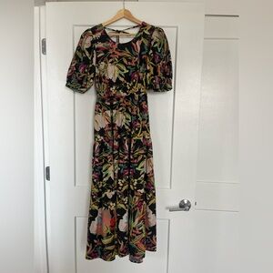 NWT Anthropologie Maxi Dress – Small Petite, Open Back, Floral 🌸